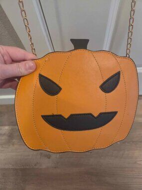 Pumpkin Jack O lantern purse crossbody